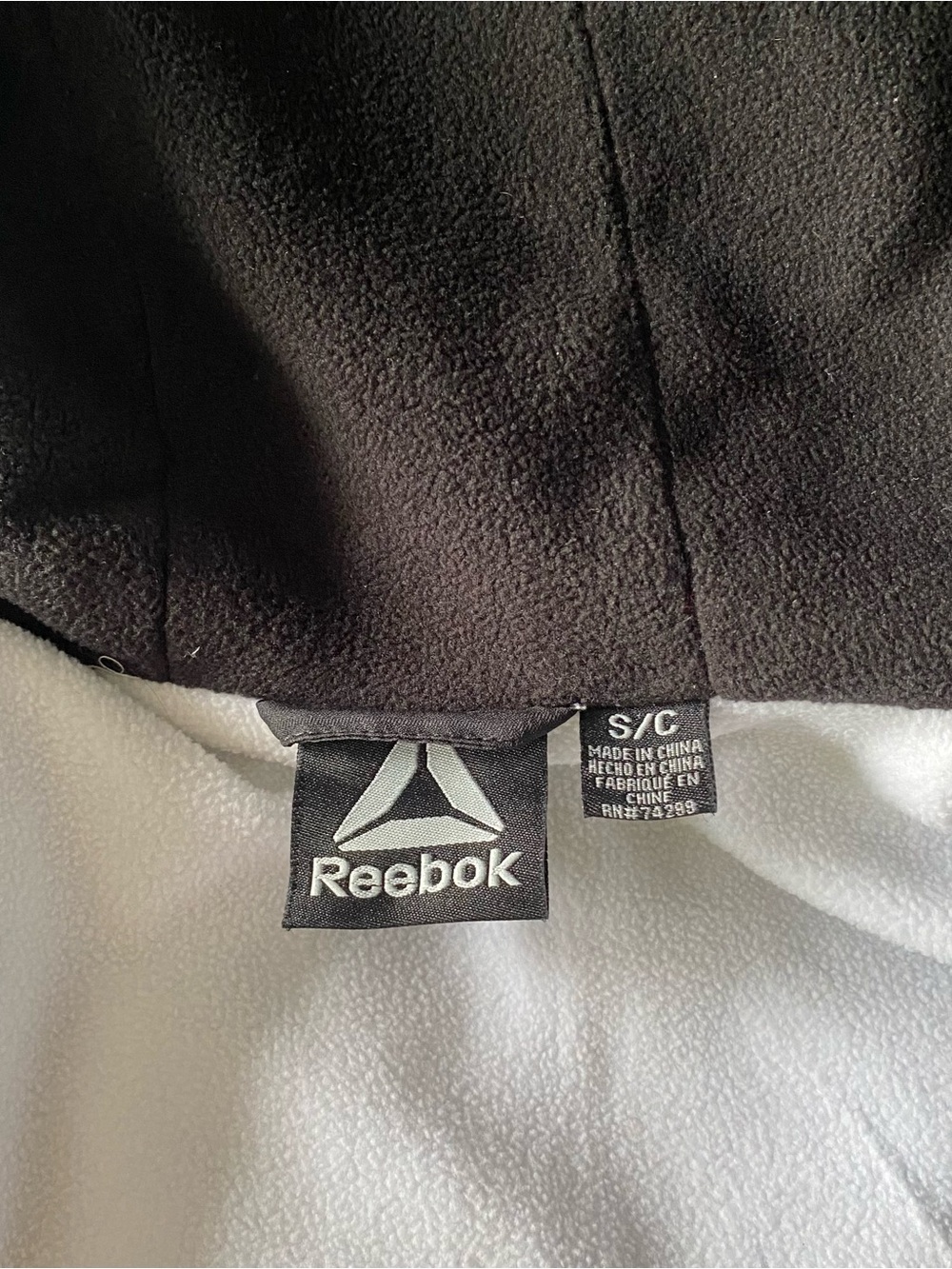 Reebok Black White Hoodie Jacket with Red Accents - Picture 5 of 5